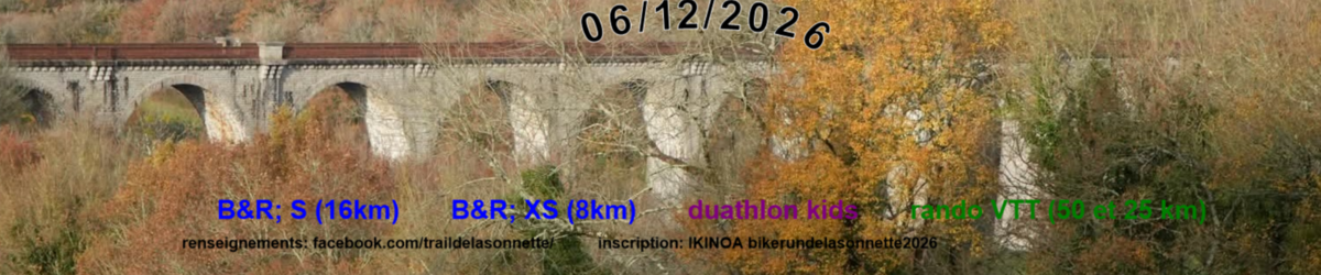 banner BIKE & RUN DE LA SONNETTE 2026 VTT Duathlon kids randonnée