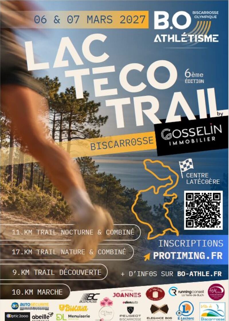 poster Lactéco Trail Biscarrosse