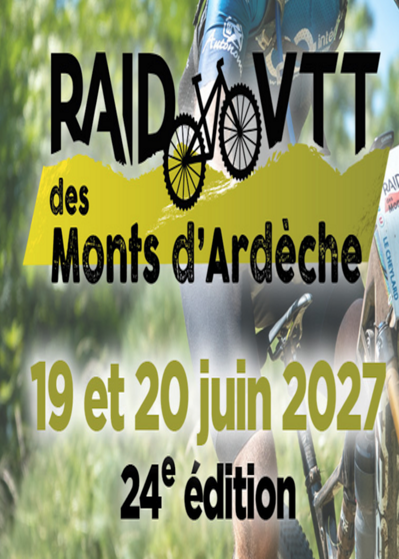 poster 24ème RAID VTT DES MONTS D'ARDECHE